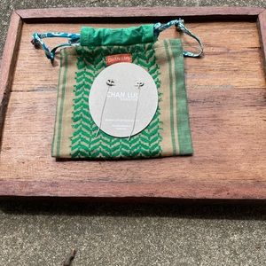 Chan Luu Silver Cross Chain Thread Earrings